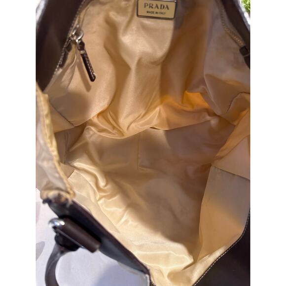 Prada Tessuto Y2K Crux Lino+Moro BR0857 Semitracolla Nylon Leather Shoulder Bag - Picture 7 of 16